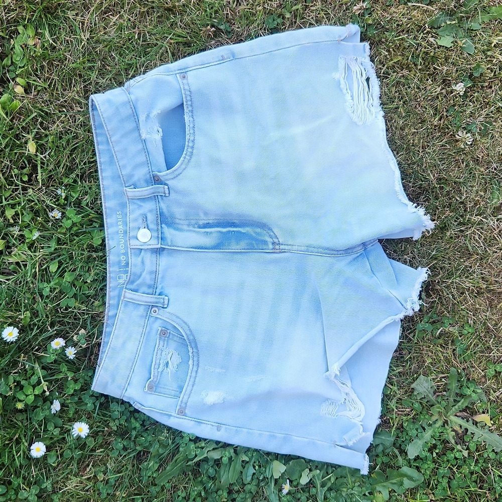 Lightwash High Waisted Shorts